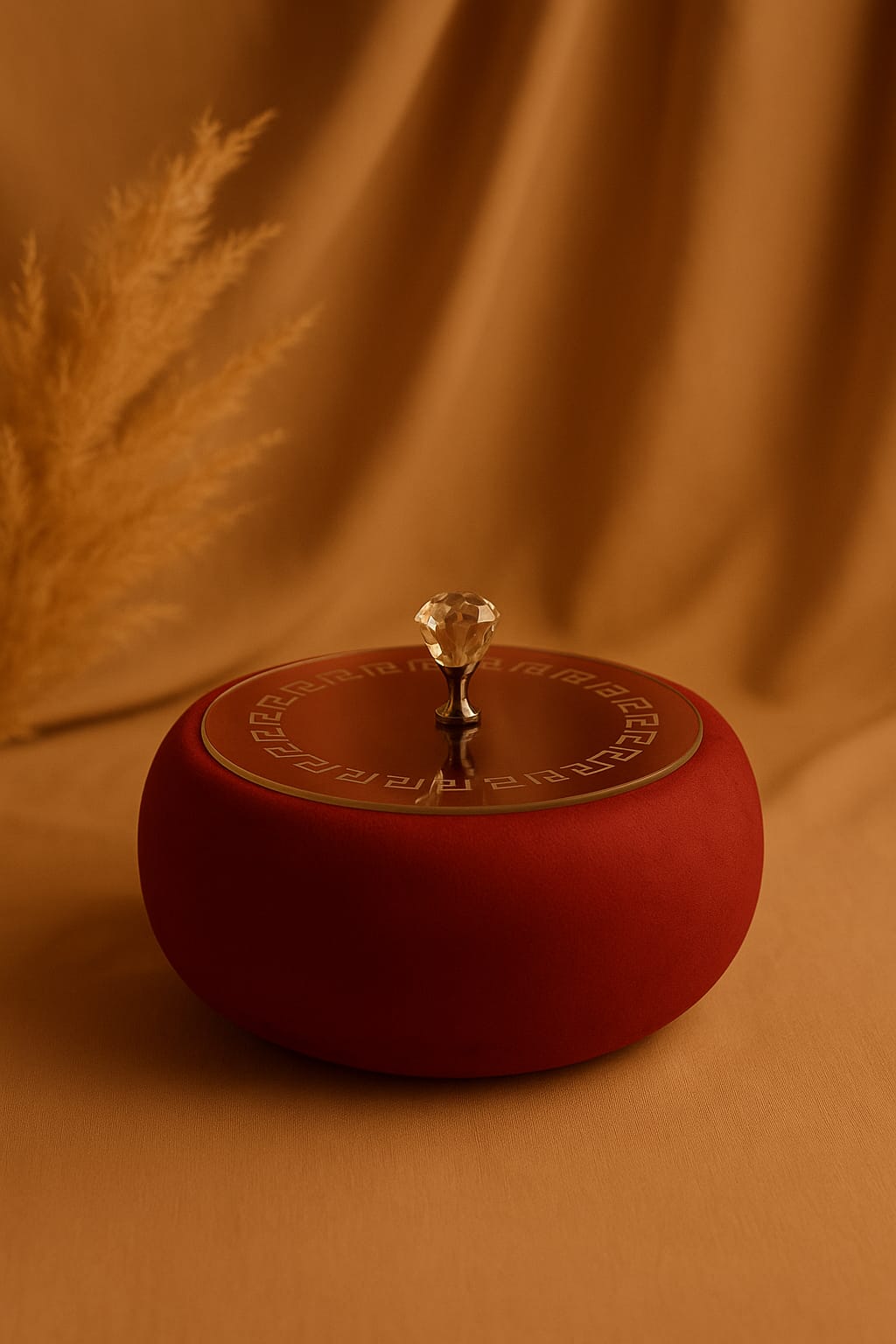 "Luxe Velvet Insulated Hotpot - Crystal Acrylic Lid"