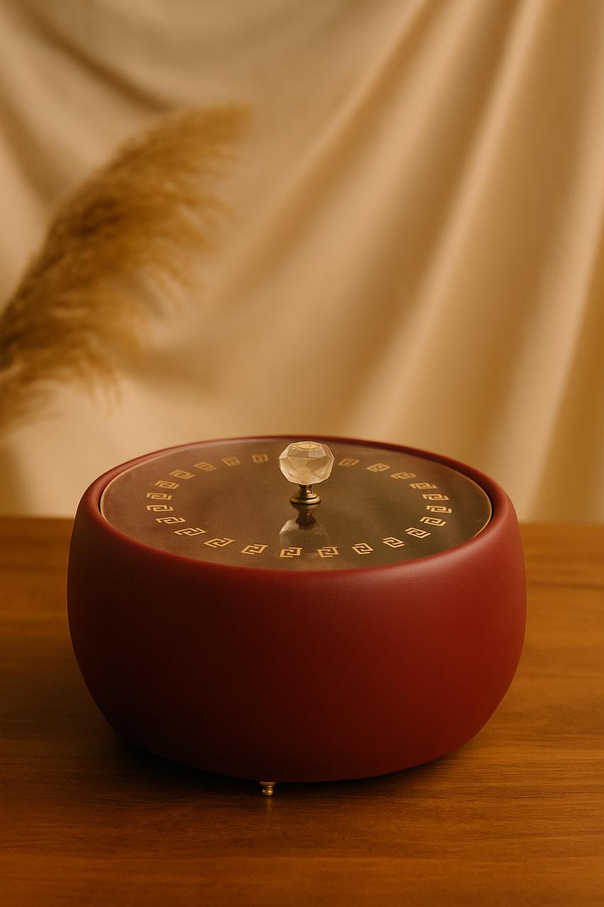 Rexine Leather Hotpot with Acrylic Cover