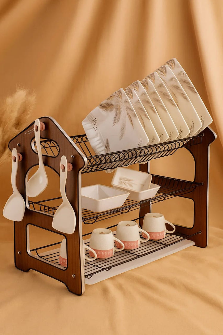 "WOODEN & STEEL BARTON RACK"