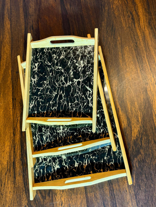 "Elegant Wooden tray Set - Perfect For Every Occasion"