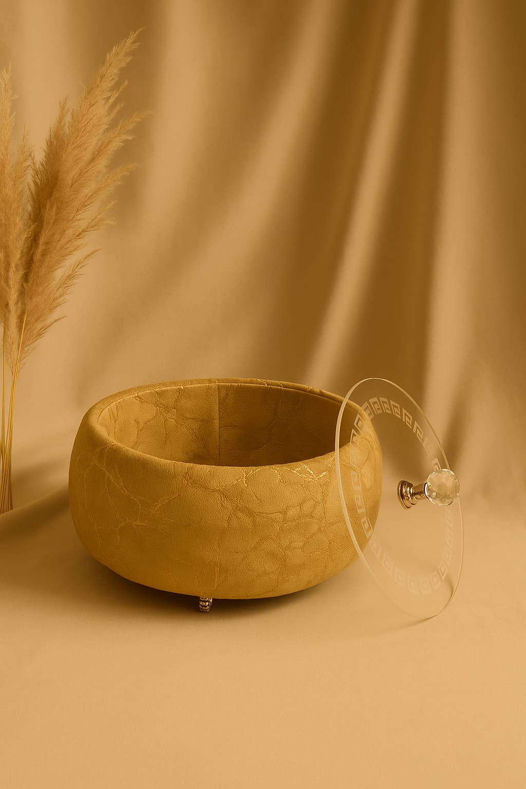 "Velvet Royale Acrylic Hotpot - Elegant Insulted Serving Bowl"